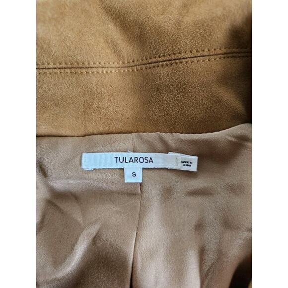Tularosa X Revolve Zion Camel Faux Suede Shirt Jacket Women's Size S EUC - Picture 5 of 10